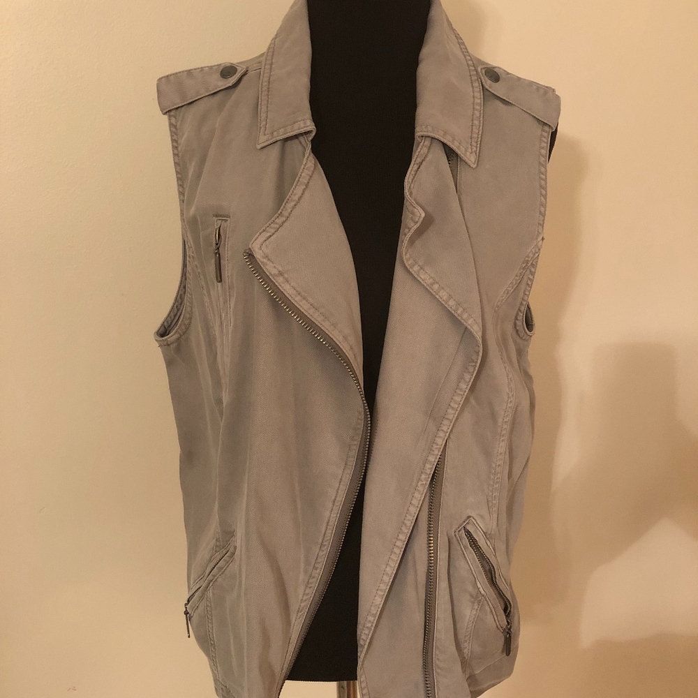 Max Jeans Grey Motorcycle Style Vest